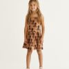 Dievčenské šaty na ramienka s potlačou chobotničiek