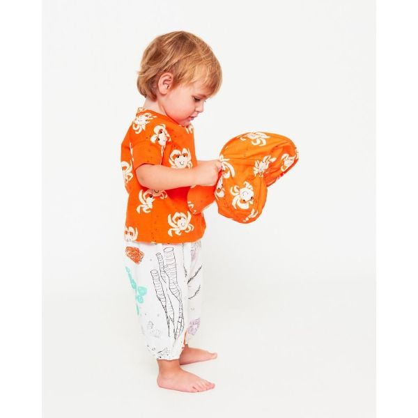 Oranžová šiltovka pre bábätká
