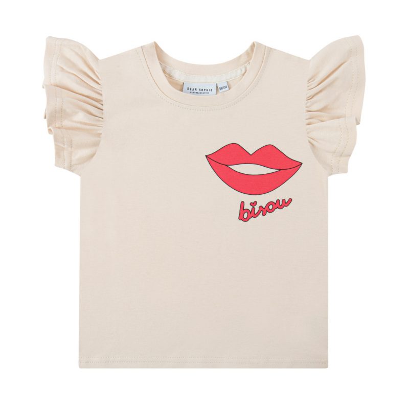 Dievčenské volánové tričko KISS