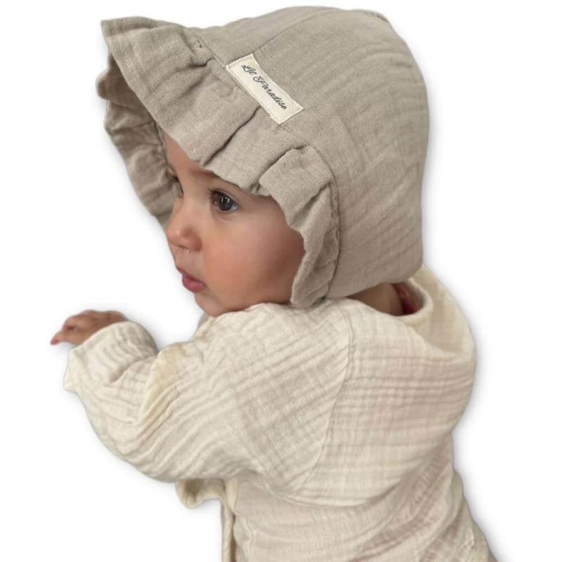 Detský bavlnený klobúčik s volánom