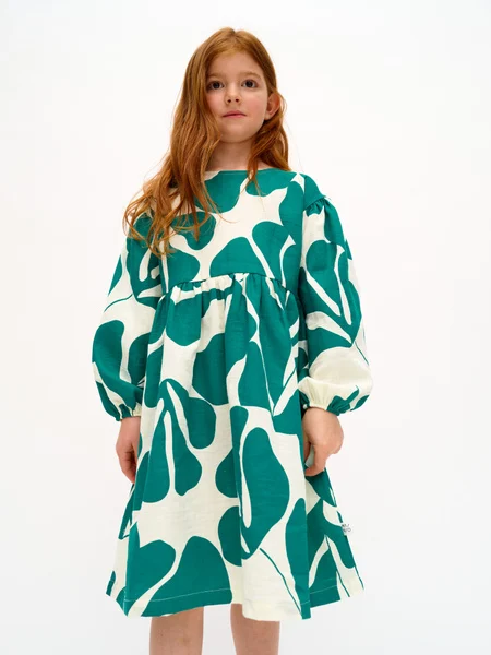 Smaragdové mušelínové šaty GREENERY