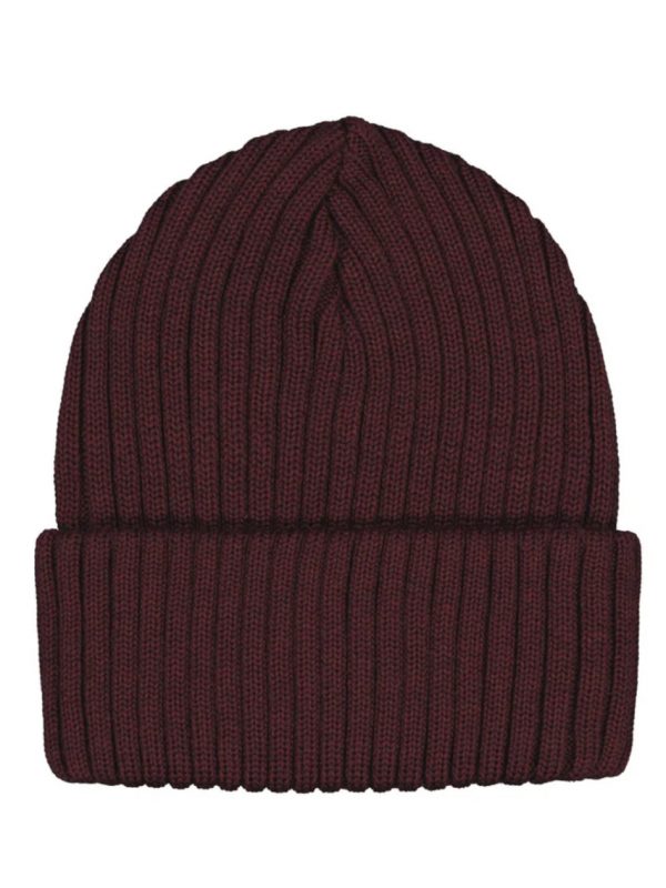 BURGUNDY rebrovaná merino čiapka