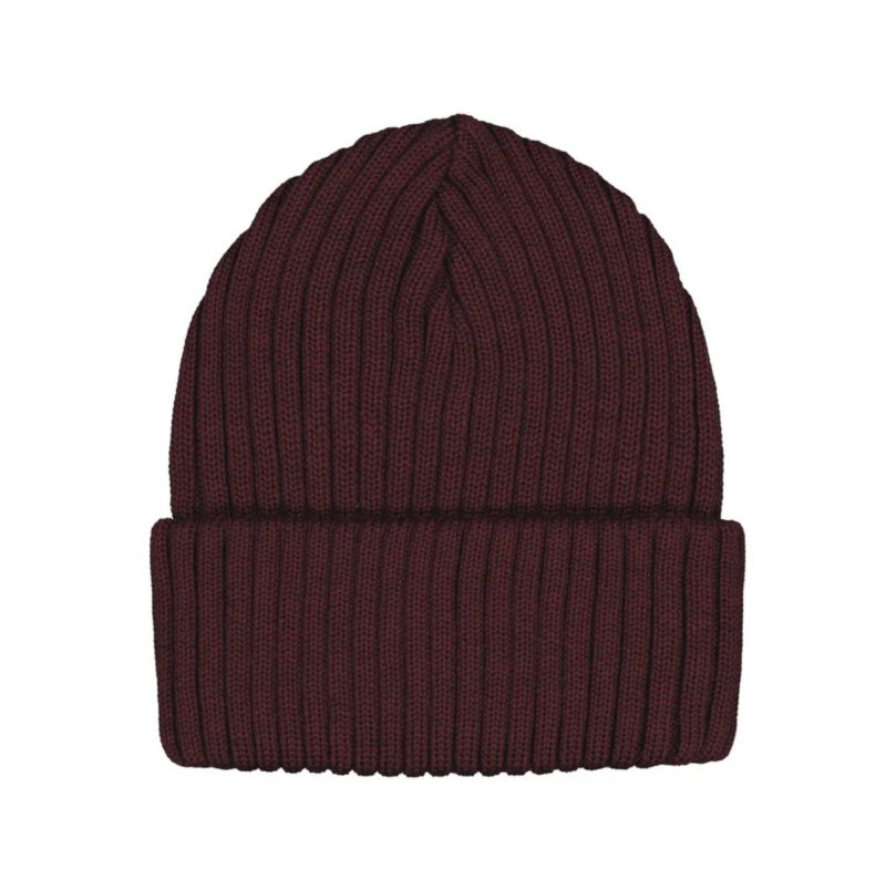 BURGUNDY rebrovaná merino čiapka