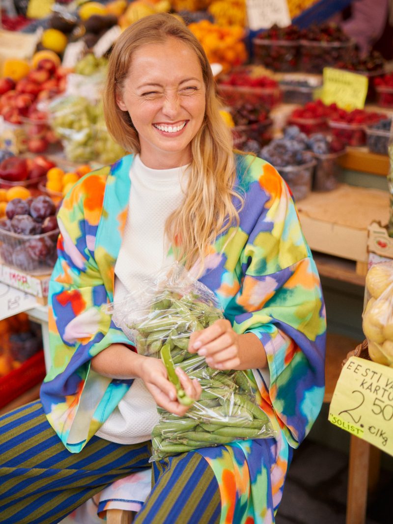 Dámske kimono s opaskom FLOWERFIELD - Image 2