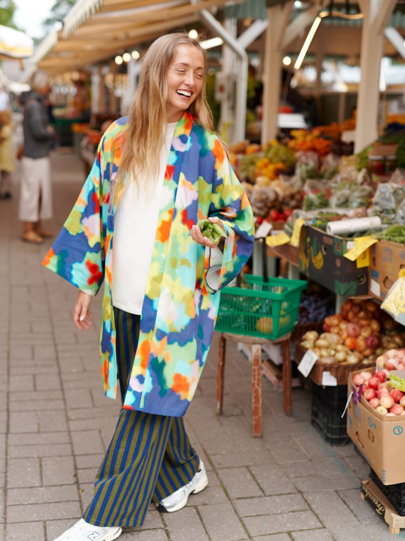 Dámske kimono s opaskom FLOWERFIELD - Image 4